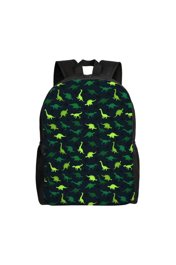 Dinosaurs Print Backpack -Travel,or Work Bookbag Daypacks with 15-Inch Laptop Sleeve and Dual Water Bottle Pockets
