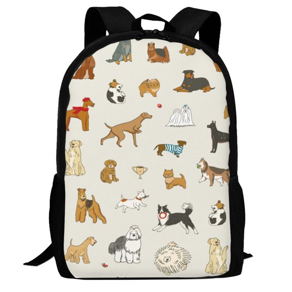 Defioc Dogs Funny Pets Pattern Carry on Backpack,16.5x12.5x5.5 Personal Item Bag Carry On Backpack Water Resistant Lightweight Daypack