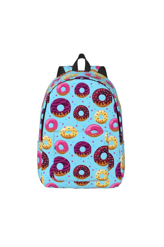 Donuts for Canvas Backpack,Travel Rucksack Unisex Knapsack Laptop Backpack for Work & College -Medium