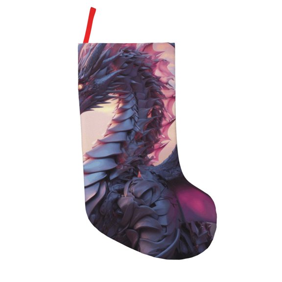Defioc Dragon for Christmas Stockings 18" Personalized Holiday Stocking for Family, Farmhouse Decor, Xmas Tree Decoration, 1 Pack
