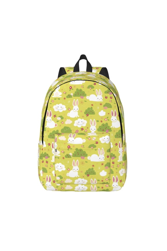 Easter Bunny for Canvas Backpack,Travel Rucksack Unisex Knapsack Laptop Backpack for Work & College -Small
