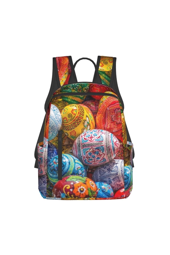 Easter Eggs Pattern Travel Laptop Backpack,Lightweight Backpack Travel Hiking Daypack Backpack Work Bag for Men Women
