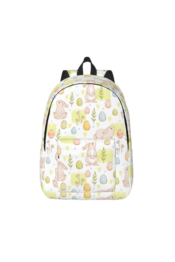 Easter Rabbit for Canvas Backpack,Travel Rucksack Unisex Knapsack Laptop Backpack for Work & College -Medium