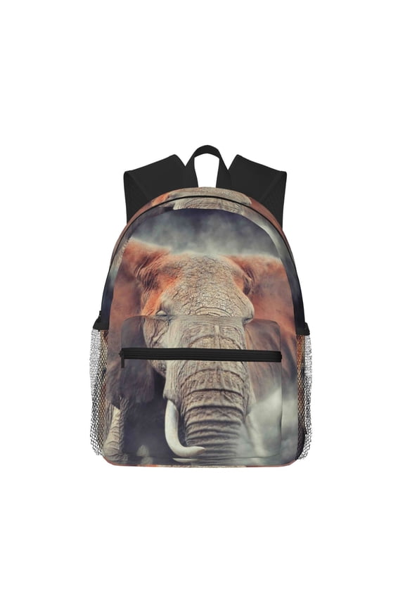 Elephant in Smoke Pattern Laptop Backpack for Men and Women,Casual Backpack Dayback Sports Bookbag for Travel Running Hiking