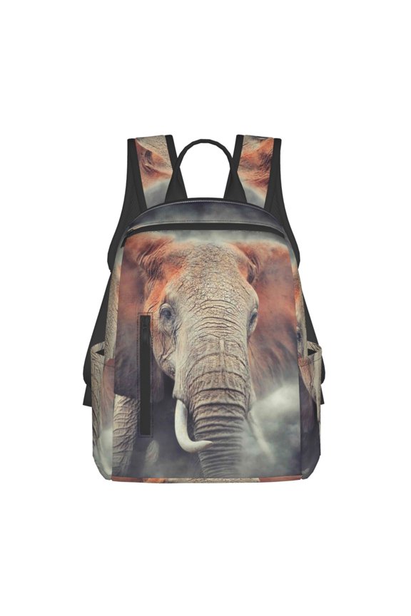 Elephant in Smoke Pattern Travel Laptop Backpack,Lightweight Backpack Travel Hiking Daypack Backpack Work Bag for Men Women