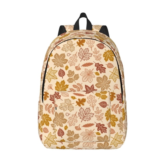 Defioc Fall Leaves for Canvas Backpack,Travel Rucksack Unisex Knapsack Laptop Backpack for Work & College -Medium