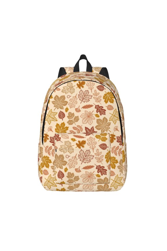 Fall Leaves for Canvas Backpack,Travel Rucksack Unisex Knapsack Laptop Backpack for Work & College -Small