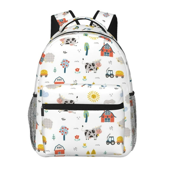 Defioc Farm Animals Pattern Laptop Backpack,Travel Backpack Outdoor Activities Bag Daypack for Travel Hiking Shopping Daily