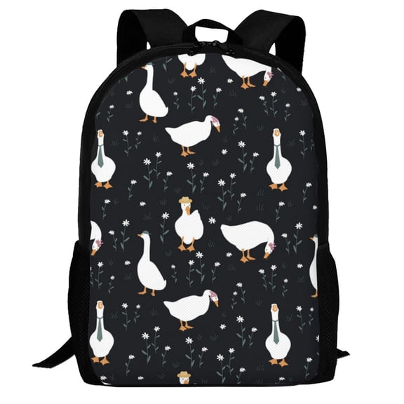 Defioc Fashionable Goose Pattern Carry on Backpack,16.5x12.5x5.5 Personal Item Bag Carry On Backpack Water Resistant Lightweight Daypack