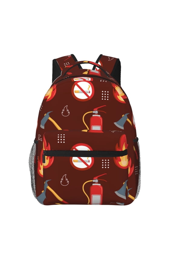 Fire Extinguisher Pattern Laptop Backpack,Travel Backpack Outdoor Activities Bag Daypack for Travel Hiking Shopping Daily