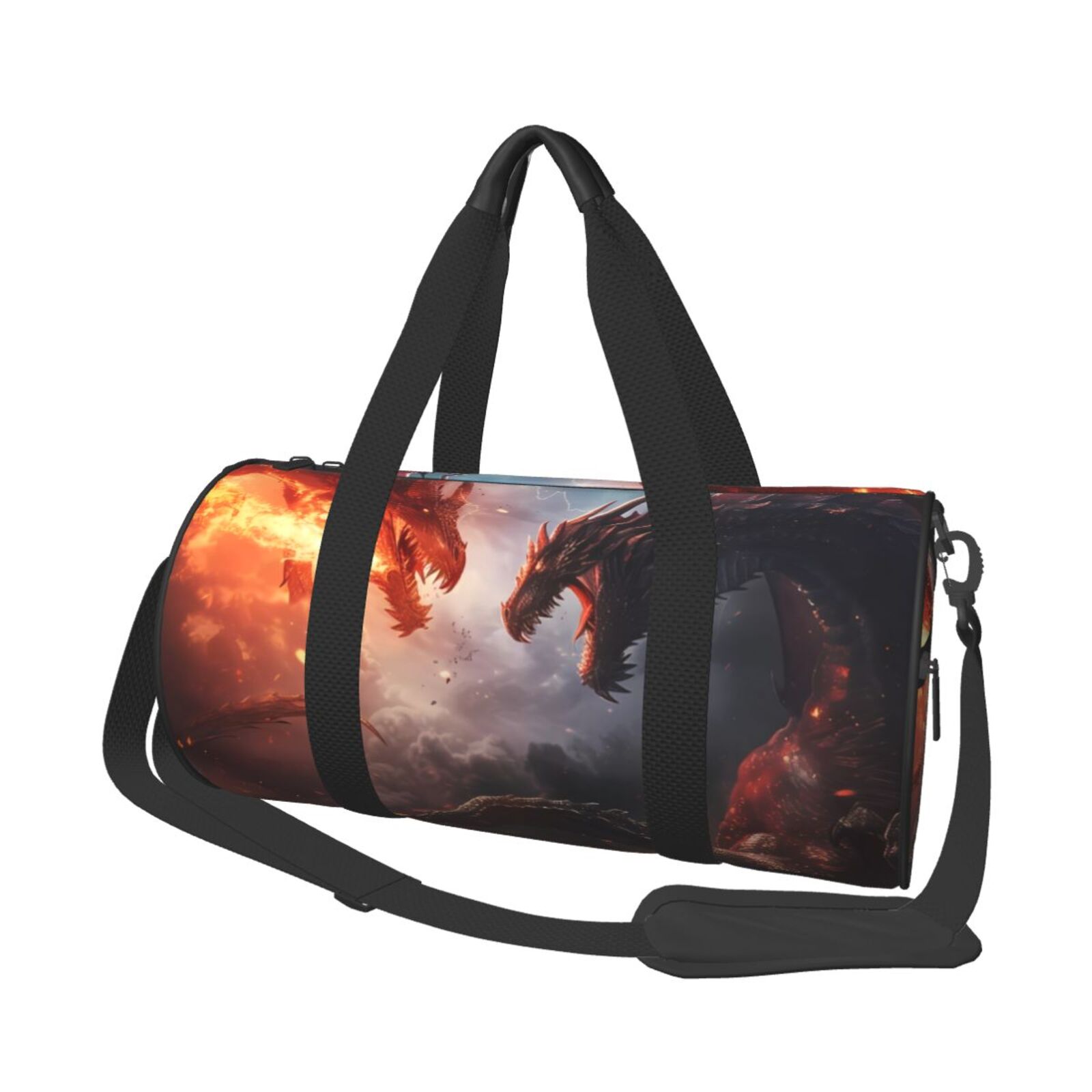 Defioc Fire Sky Dragon for Travel Duffle Bag,Weekender Bag Carry On Tote Bags Hospital Bag Large Capacity Sport Gym Bag for Men Women Fit for Trave, Gym,Weekend