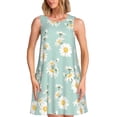 thumbnail image 1 of Defioc Floral Daisy Pattern Women's Summer Dresses 2025 Beach Casual Sleeveless Tank Loose Sundress Beach Vacation Clothes with Pocket -X-Large, 1 of 7