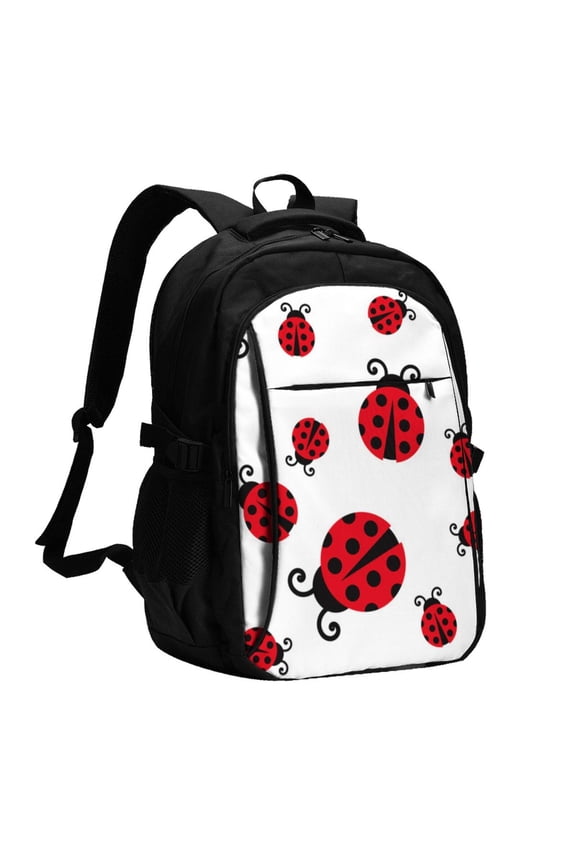 Fly Flying Ladybug for Travel Backpack for Women,15.6 inch Laptop Backpack Carry On Backpack Personal Item Travel Bag Daypack for School Weekender Business Trip