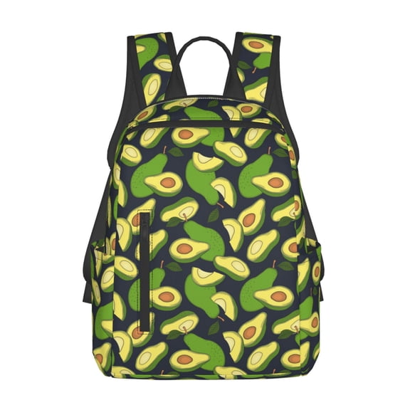 Defioc Fresh Avocado Pattern Travel Laptop Backpack,Lightweight Backpack Travel Hiking Daypack Backpack Work Bag for Men Women