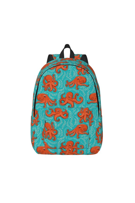 Fun Octopus for Canvas Backpack,Travel Rucksack Unisex Knapsack Laptop Backpack for Work & College -Medium