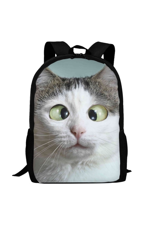 Funny Cat Pattern Carry on Backpack,16.5x12.5x5.5 Personal Item Bag Carry On Backpack Water Resistant Lightweight Daypack