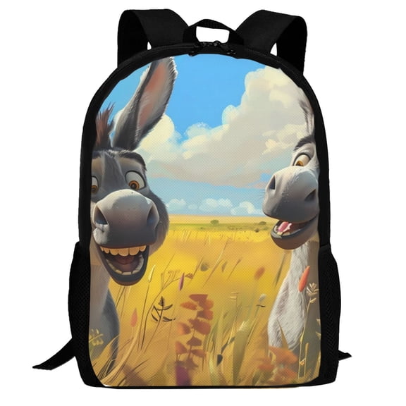 Defioc Funny Countryside Donkey Pattern Carry on Backpack,16.5x12.5x5.5 Personal Item Bag Carry On Backpack Water Resistant Lightweight Daypack