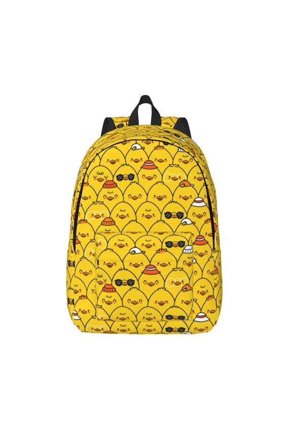 Funny Ducks for Canvas Backpack,Travel Rucksack Unisex Knapsack Laptop Backpack for Work & College -Medium