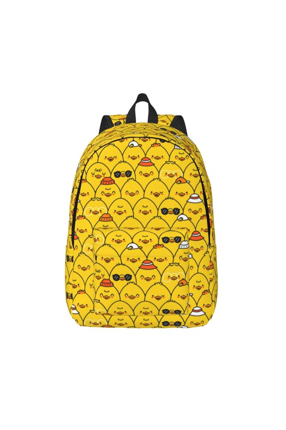 Funny Ducks for Canvas Backpack,Travel Rucksack Unisex Knapsack Laptop Backpack for Work & College -Small