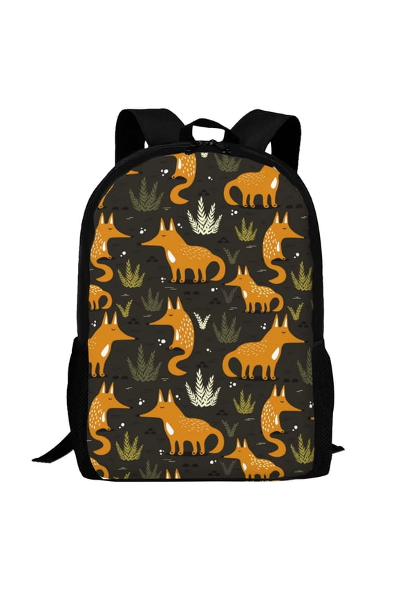 Funny Fox by the Field Pattern Carry on Backpack,16.5x12.5x5.5 Personal Item Bag Carry On Backpack Water Resistant Lightweight Daypack