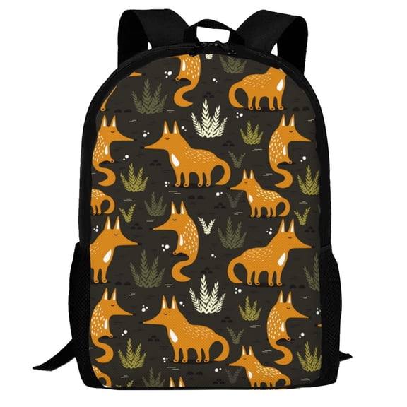 Defioc Funny Fox by the Field Pattern Carry on Backpack,16.5x12.5x5.5 Personal Item Bag Carry On Backpack Water Resistant Lightweight Daypack