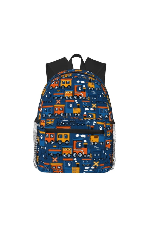Funny Steam Train Pattern Laptop Backpack for Men and Women,Casual Backpack Dayback Sports Bookbag for Travel Running Hiking