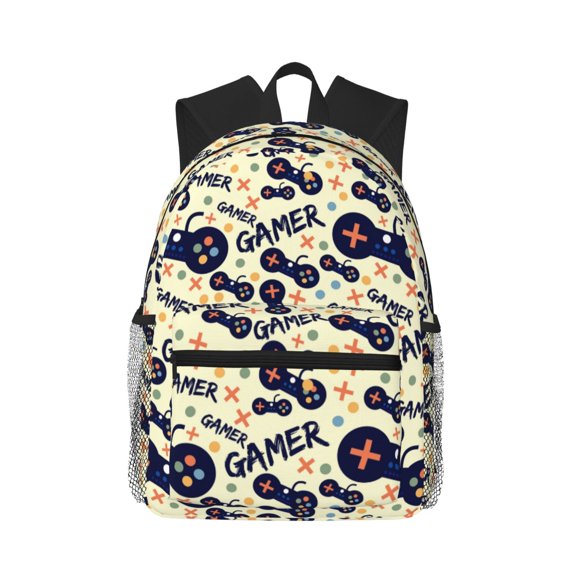 Defioc Game Controller Pattern Laptop Backpack for Men and Women,Casual Backpack Dayback Sports Bookbag for Travel Running Hiking