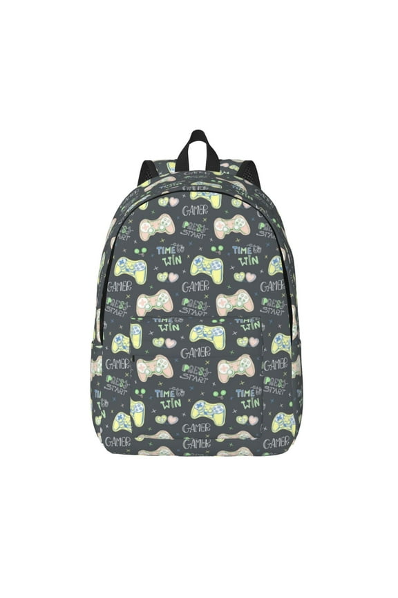 Gamers for Canvas Backpack,Travel Rucksack Unisex Knapsack Laptop Backpack for Work & College -Medium