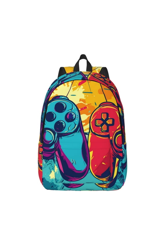 Gaming for Canvas Backpack,Travel Rucksack Unisex Knapsack Laptop Backpack for Work & College -Medium