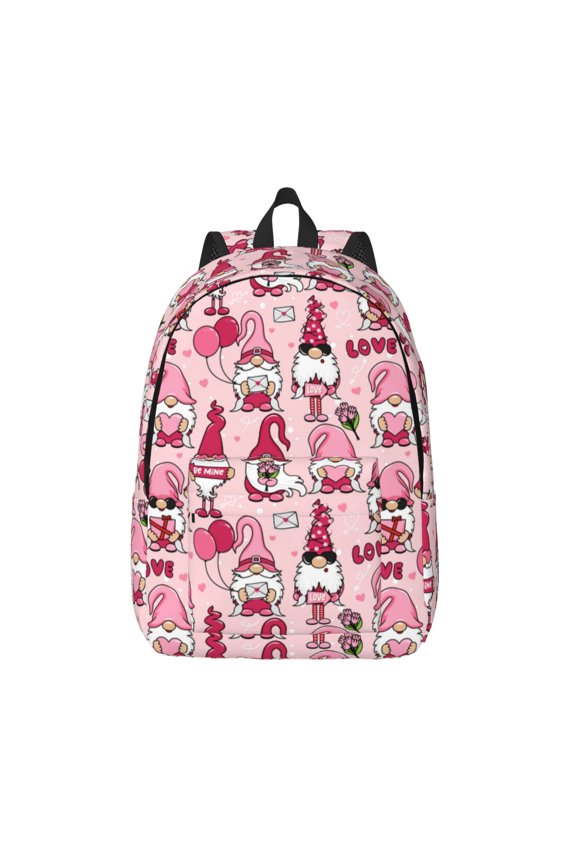 Garden Gnomes for Canvas Backpack,Travel Rucksack Unisex Knapsack Laptop Backpack for Work & College -Medium