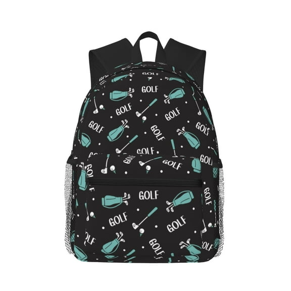 Defioc Golf Bags And Balls Pattern Laptop Backpack for Men and Women,Casual Backpack Dayback Sports Bookbag for Travel Running Hiking