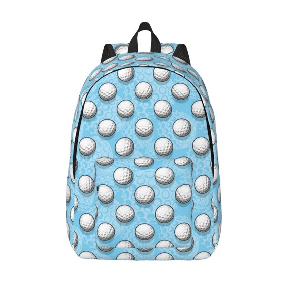 Defioc Golf Balls 1 for Canvas Backpack,Travel Rucksack Unisex Knapsack Laptop Backpack for Work & College -Small