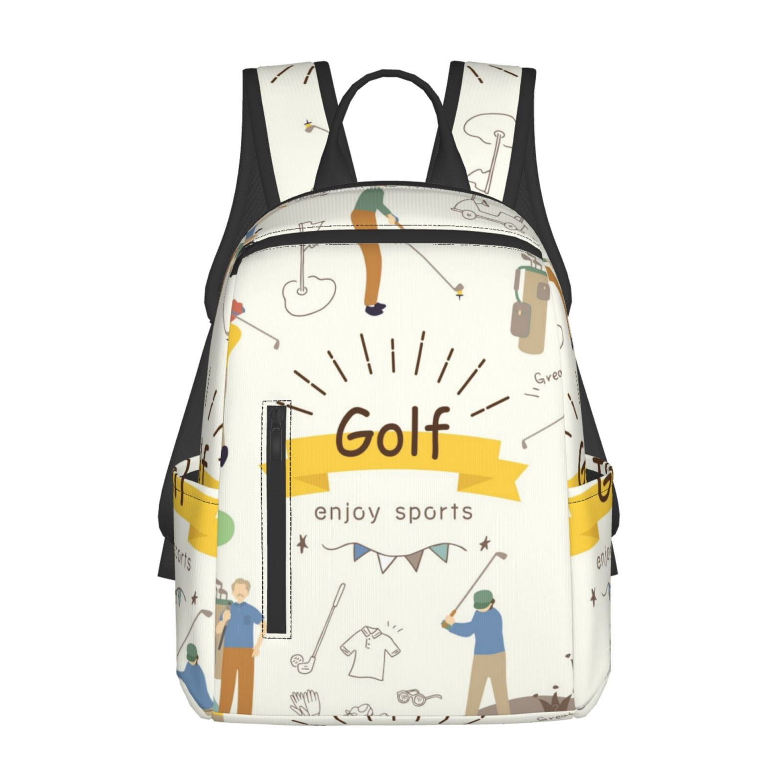Defioc Golf Icons And Golfer Pattern Travel Laptop Backpack,Lightweight ...