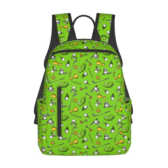 Defioc Golf Sport Club Pattern Travel Laptop Backpack,Lightweight Backpack Travel Hiking Daypack Backpack Work Bag for Men Women