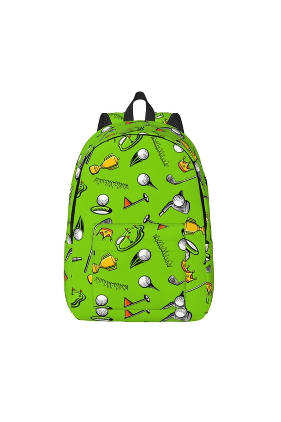 Golf Sport Club for Canvas Backpack,Travel Rucksack Unisex Knapsack Laptop Backpack for Work & College -Small