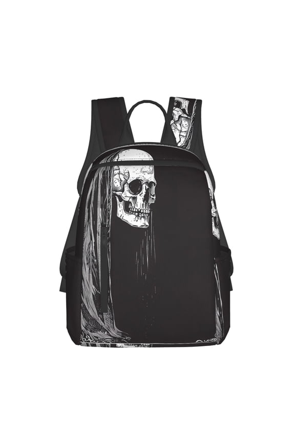 Gothic Skull Drape Pattern Travel Laptop Backpack,Lightweight Backpack Travel Hiking Daypack Backpack Work Bag for Men Women