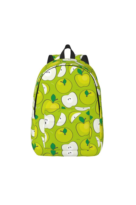 Green Apple for Canvas Backpack,Travel Rucksack Unisex Knapsack Laptop Backpack for Work & College -Medium
