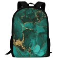 thumbnail image 1 of Defioc Green Gold Glitter Pattern Carry on Backpack,16.5x12.5x5.5 Personal Item Bag Carry On Backpack Water Resistant Lightweight Daypack, 1 of 7