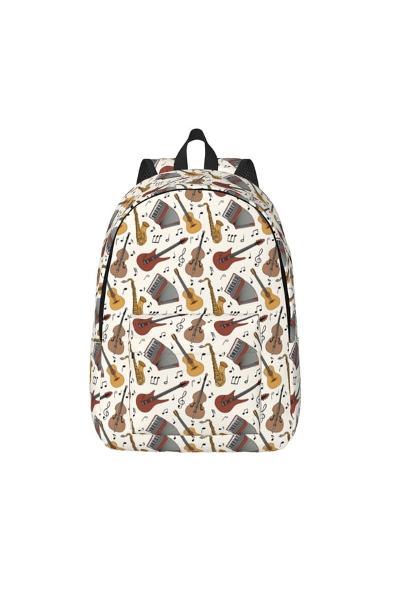 Guitar for Canvas Backpack,Travel Rucksack Unisex Knapsack Laptop Backpack for Work & College -Medium