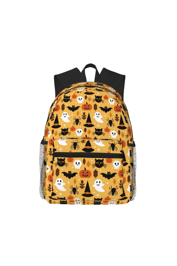 Halloween Ghost Pumpkin Pattern Laptop Backpack for Men and Women,Casual Backpack Dayback Sports Bookbag for Travel Running Hiking