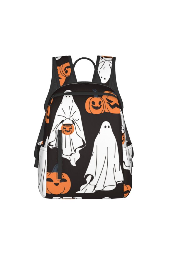 Halloween Ghosts And Pumpkins Pattern Travel Laptop Backpack,Lightweight Backpack Travel Hiking Daypack Backpack Work Bag for Men Women