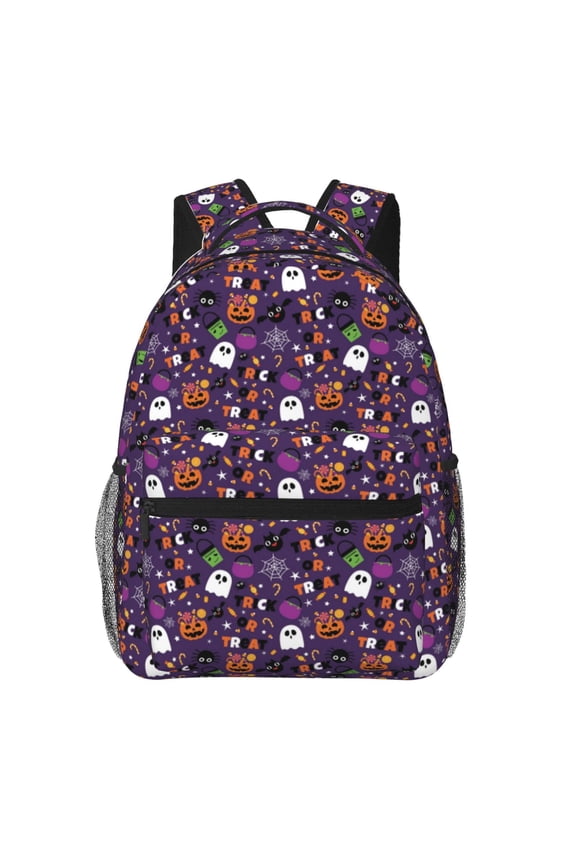 Halloween Sweet Candy Pattern Laptop Backpack,Travel Backpack Outdoor Activities Bag Daypack for Travel Hiking Shopping Daily