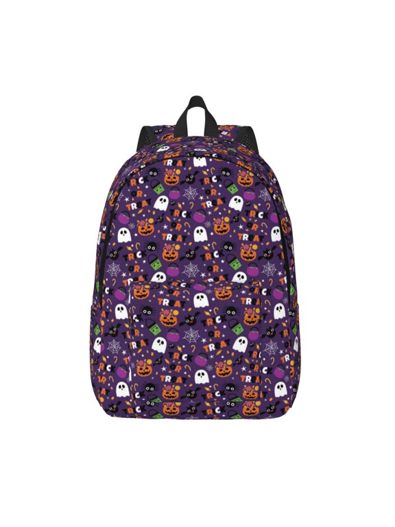 Halloween Sweet Candy for Canvas Backpack,Travel Rucksack Unisex Knapsack Laptop Backpack for Work & College -Small