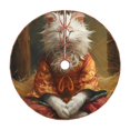 thumbnail image 1 of Defioc Haystack Meditating Cat for Christmas Tree Skirt Snowman Xmas Tree Skirt Farmhouse Christmas Decorations Tree Mat for Holiday Party Decor-30", 1 of 6