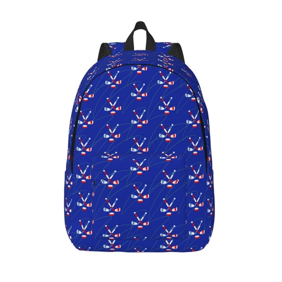 Defioc Hockey for Canvas Backpack,Travel Rucksack Unisex Knapsack Laptop Backpack for Work & College -Medium