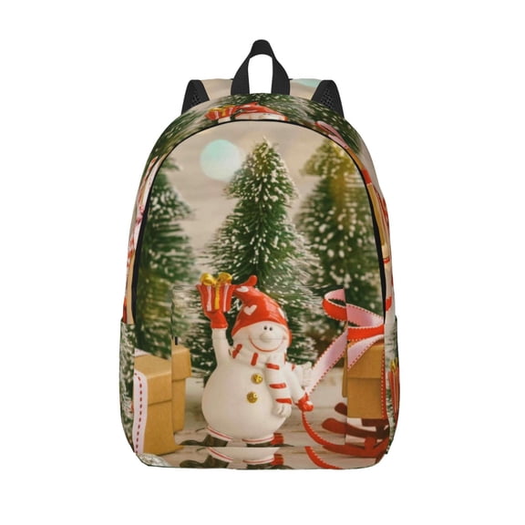 Defioc Holiday Christmas Stars for Canvas Backpack,Travel Rucksack Unisex Knapsack Laptop Backpack for Work & College -Medium