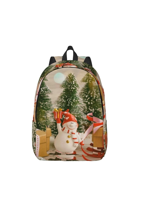 Holiday Christmas Stars for Canvas Backpack,Travel Rucksack Unisex Knapsack Laptop Backpack for Work & College -Medium