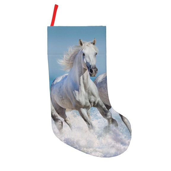 Defioc Horses Running Through The Water for Christmas Stockings 18" Personalized Holiday Stocking for Family, Farmhouse Decor, Xmas Tree Decoration, 1 Pack