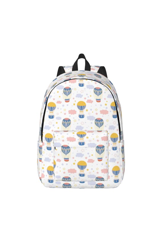 Hot Air Balloon for Canvas Backpack,Travel Rucksack Unisex Knapsack Laptop Backpack for Work & College -Medium