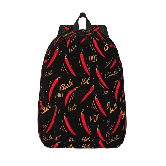 Defioc Hot Chili for Canvas Backpack,Travel Rucksack Unisex Knapsack Laptop Backpack for Work & College -Small